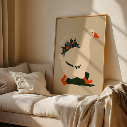 Goose On Duty Floral Print
