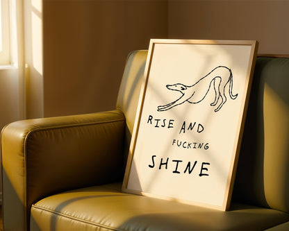 Greyhound Rise and Shine Print