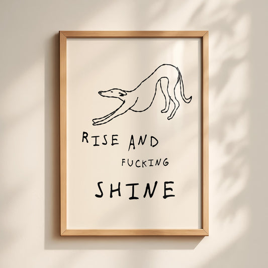 Greyhound Rise and Shine Print