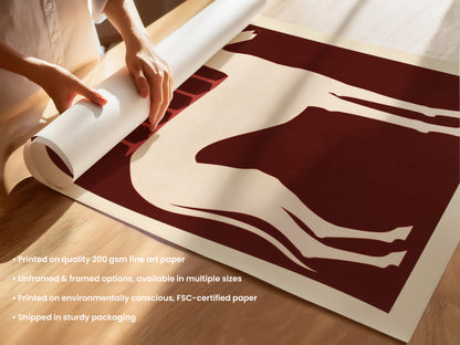 Greyhound Wine Print