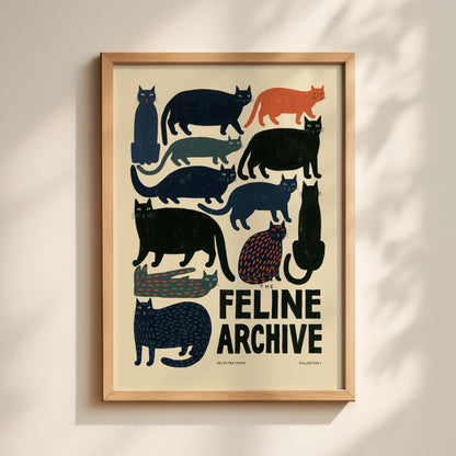 The Feline Archive Cat Print