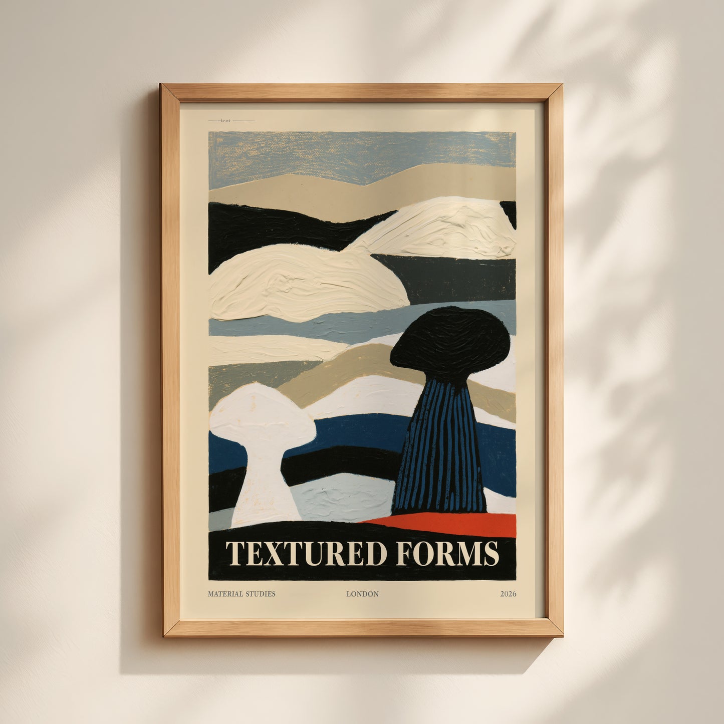 Textured Forms Abstract Art Print