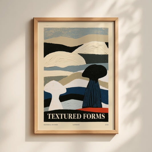 Textured Forms Abstract Art Print