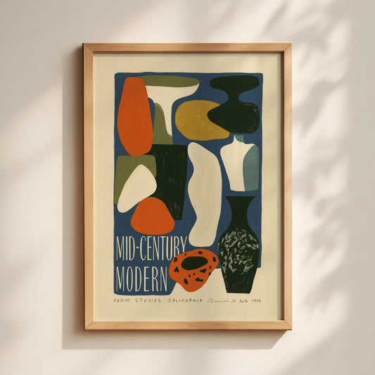 Mid-Century Modern Form Studies Print — California