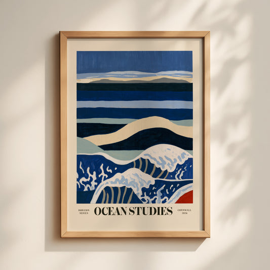 Ocean Studies Wave Print — Cornwall