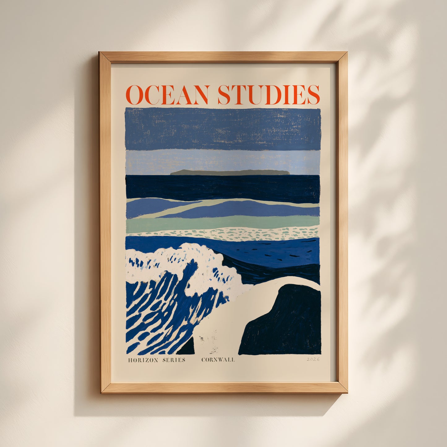 Ocean Studies Wave Print — Cornwall, Bold