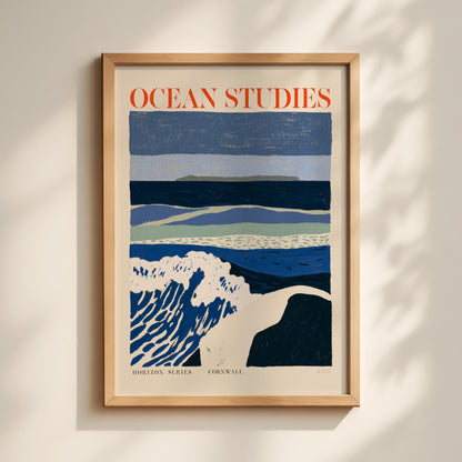 Ocean Studies Wave Print — Cornwall, Bold