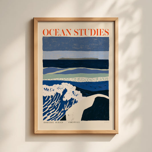 Ocean Studies Wave Print — Cornwall, Bold