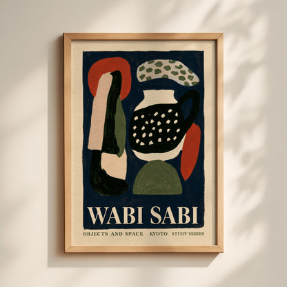 Wabi Sabi Objects Print — Navy
