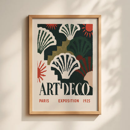 Art Deco Paris Exposition Print — Dark Green