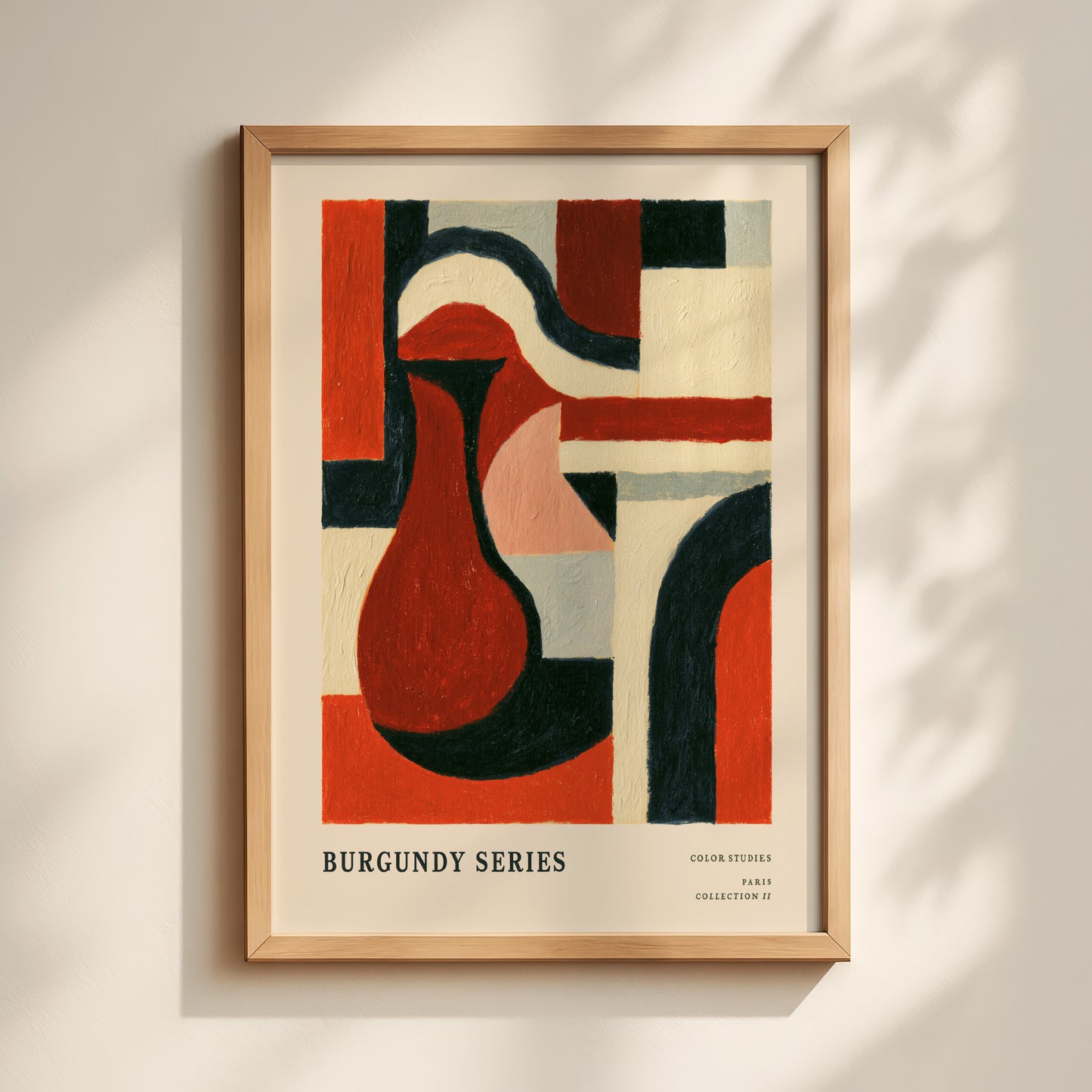 Burgundy Series Abstract Jug Print