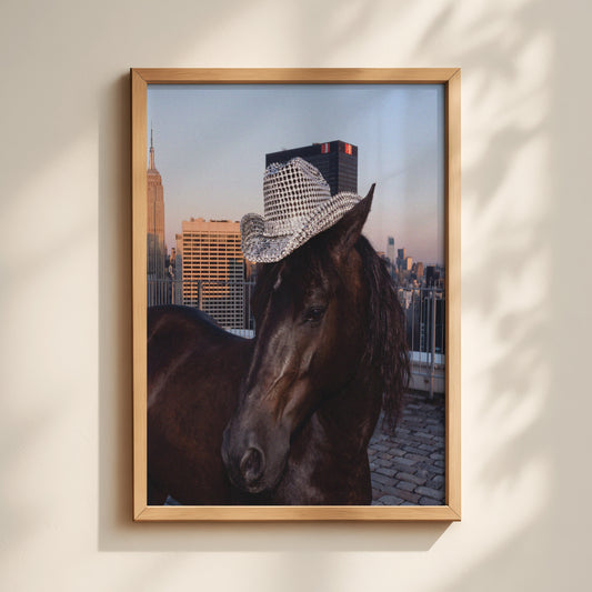 Midnight Cowgirl Horse Print