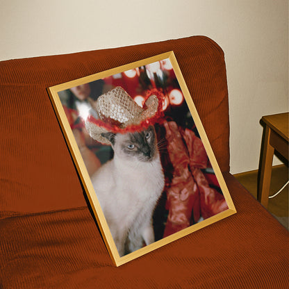 Golden Hour Cowgirl Cat Print