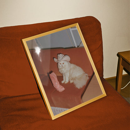 Rhinestone Cowgirl Cat Print