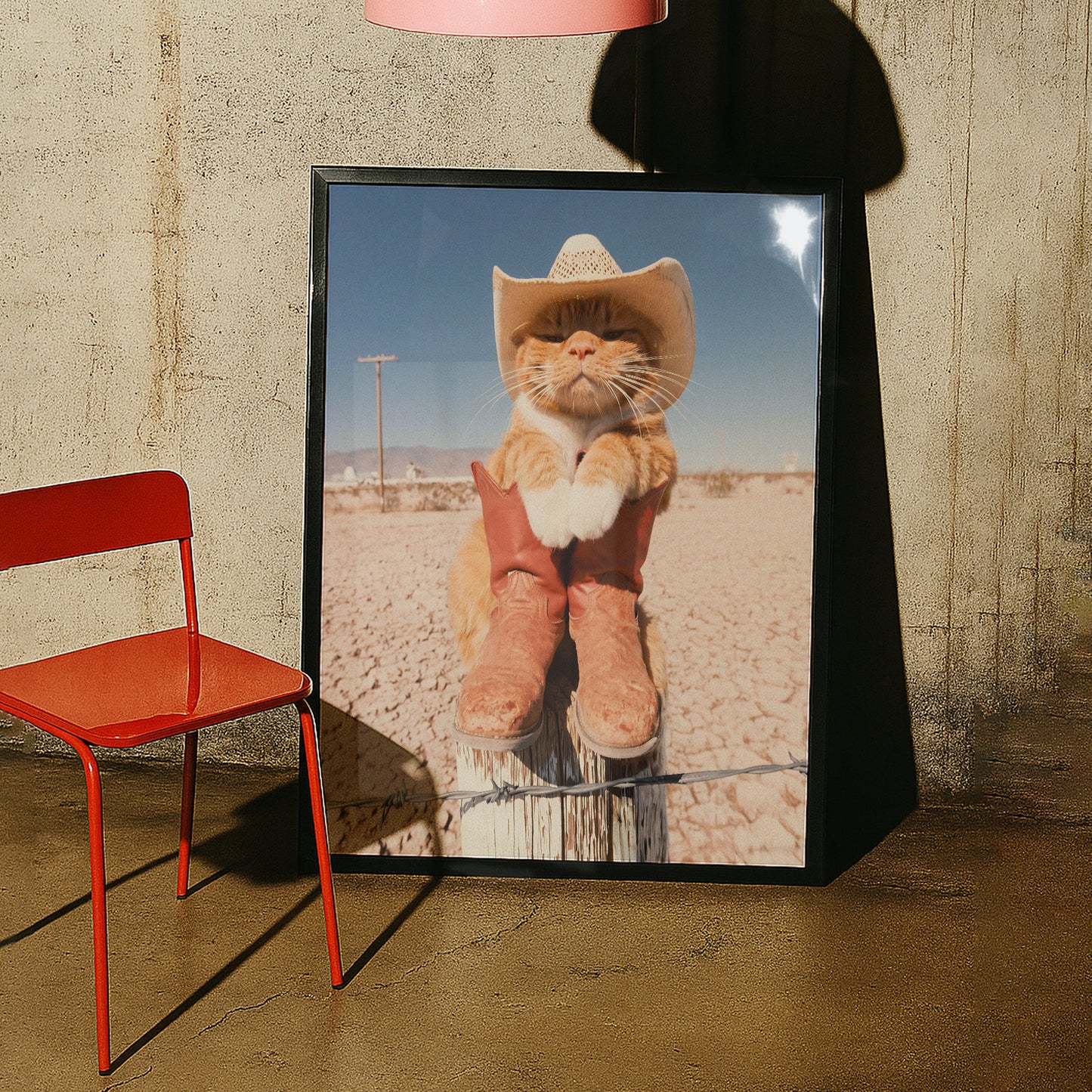 Little Cowboy Cat Print