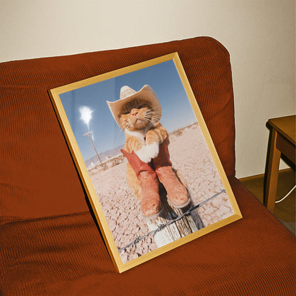 Little Cowboy Cat Print