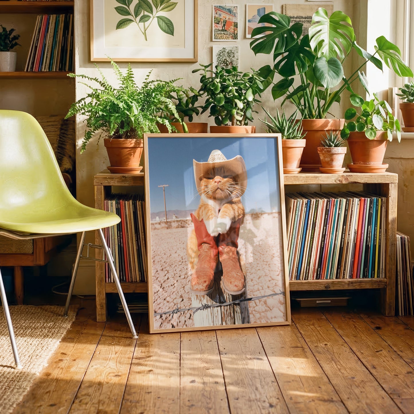 Little Cowboy Cat Print
