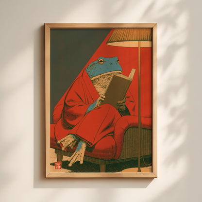 Reading Frog Print