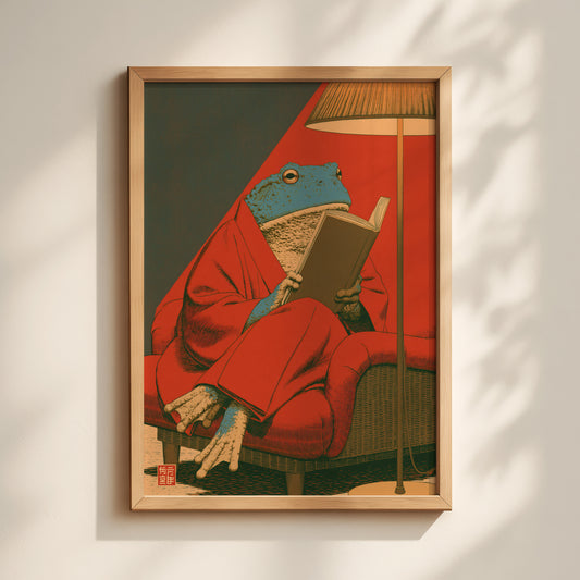 Reading Frog Print