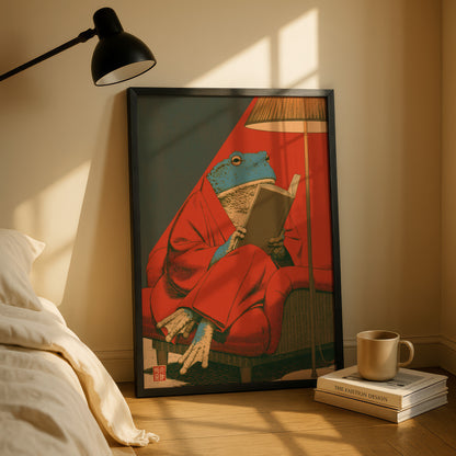 Reading Frog Print