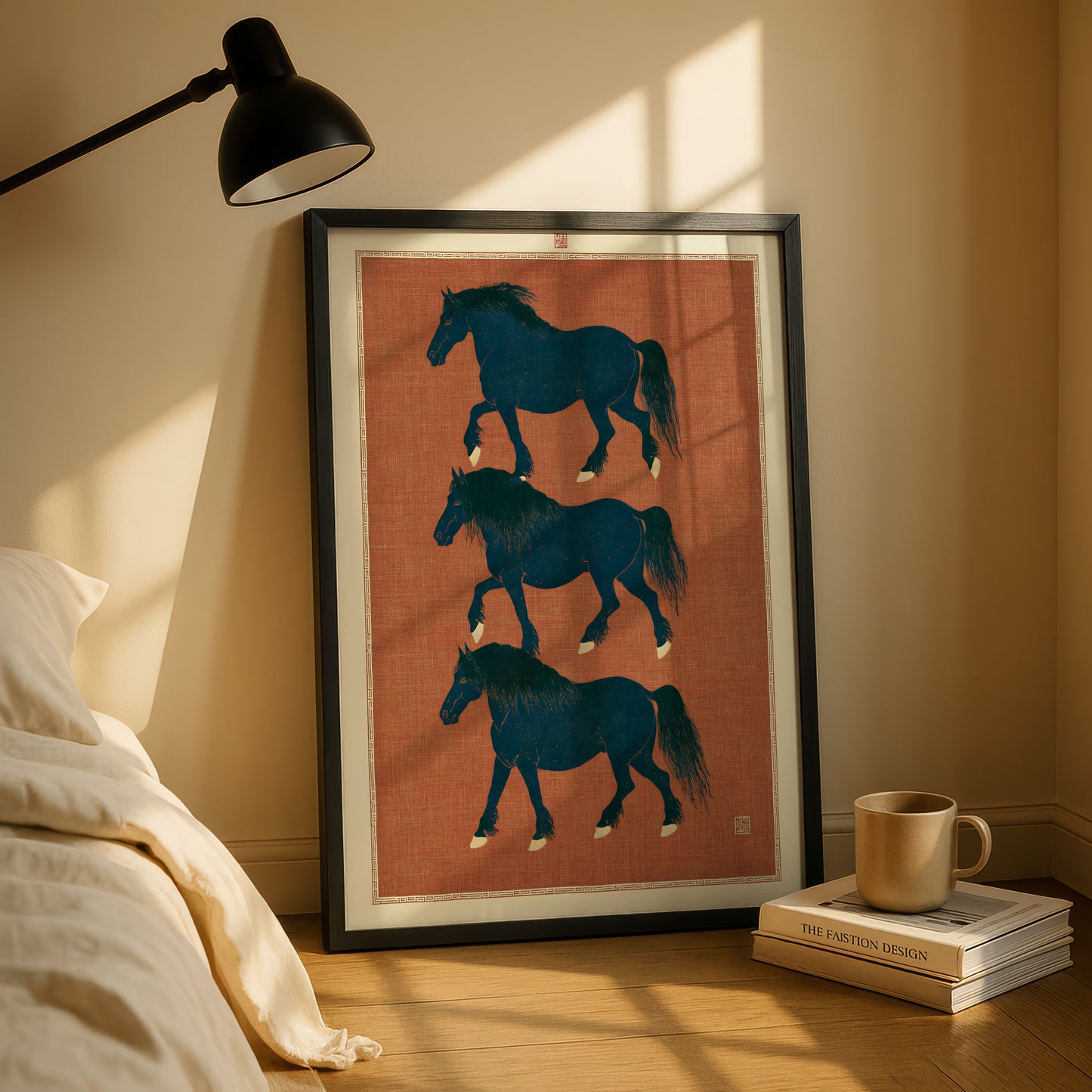 Three Horses Scroll Print