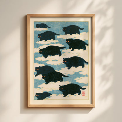 Cats on Clouds Print