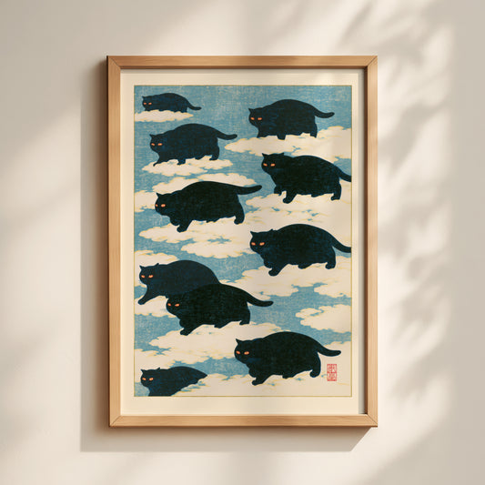 Cats on Clouds Print