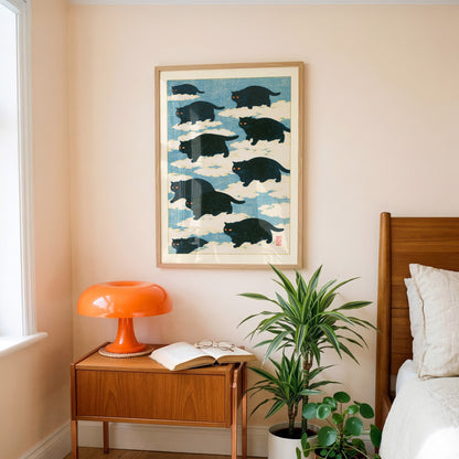 Cats on Clouds Print