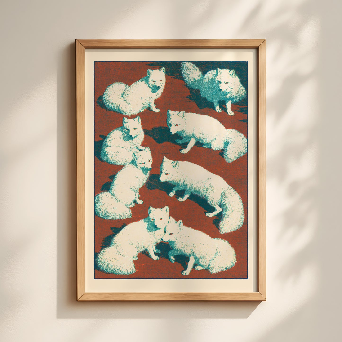 Arctic Fox Huddle Print