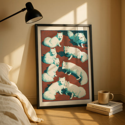 Arctic Fox Huddle Print