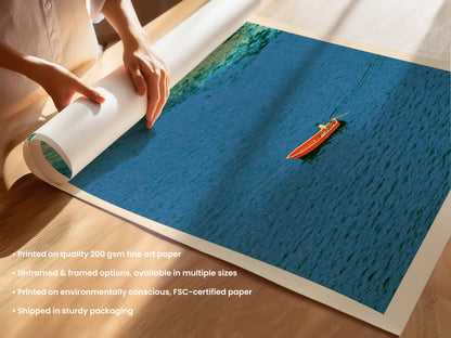 Vintage Rowboat Print