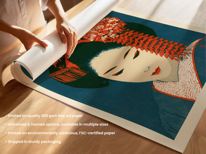 Geisha Portrait Print