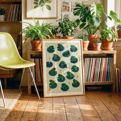 Frog Pond Pattern Print