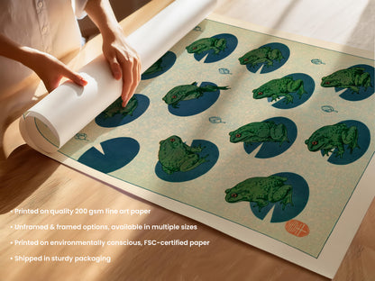 Frog Pond Pattern Print