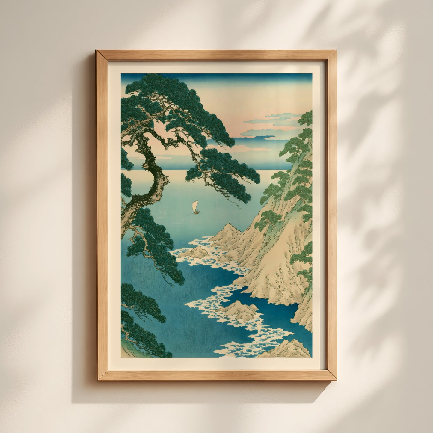 Pine Tree Seascape Print