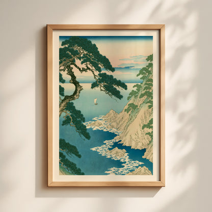 Pine Tree Seascape Print