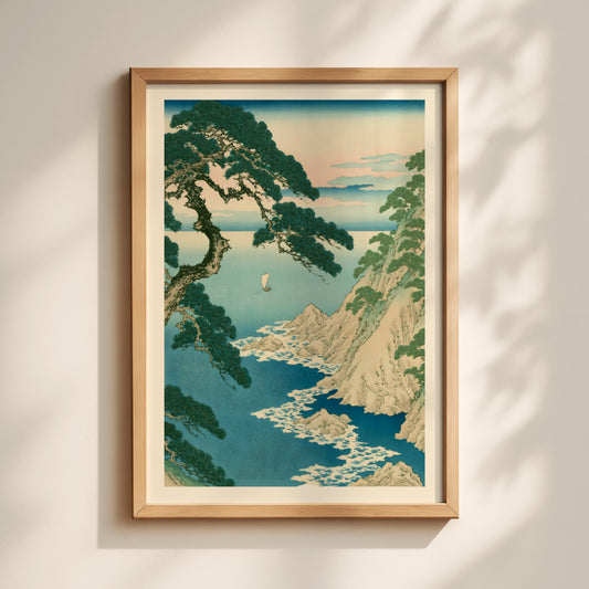 Pine Tree Seascape Print