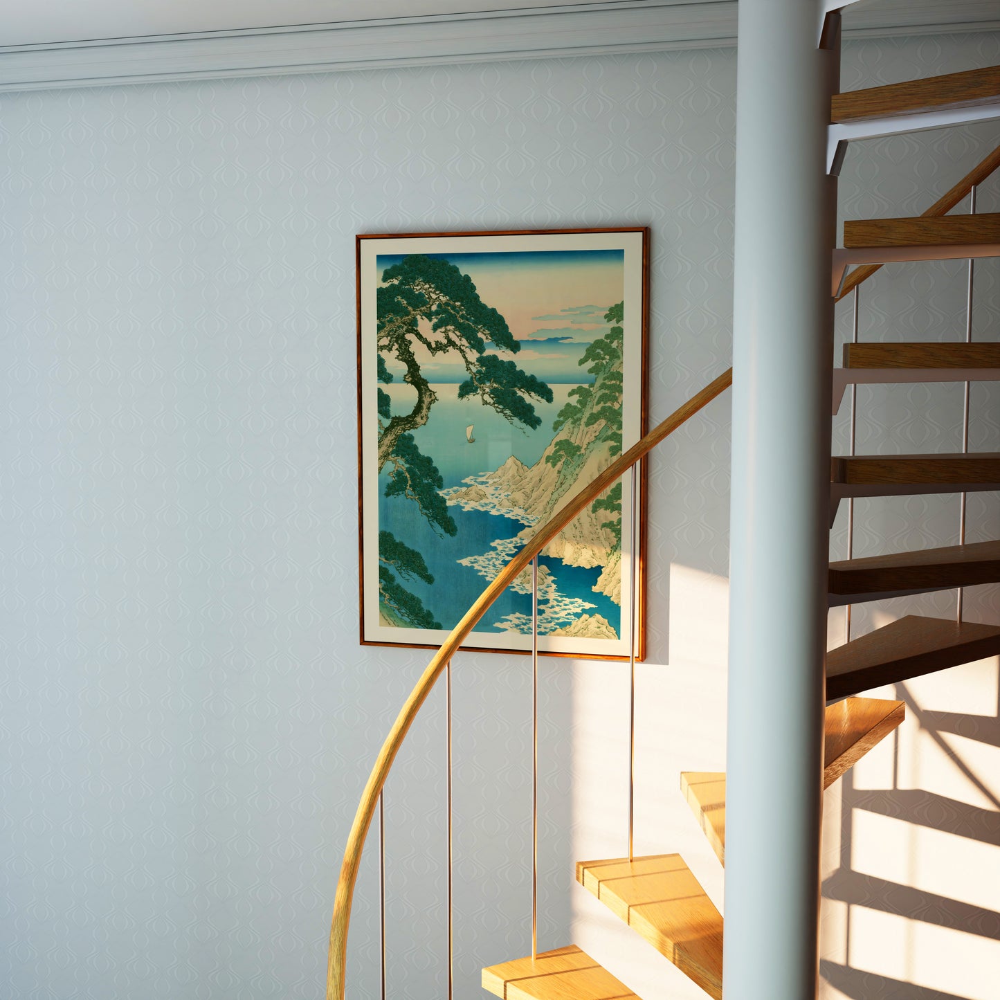 Pine Tree Seascape Print