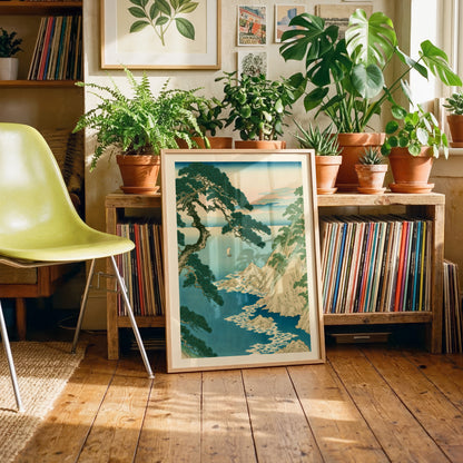 Pine Tree Seascape Print