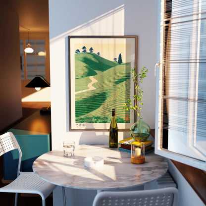 Tea Field Hills Print