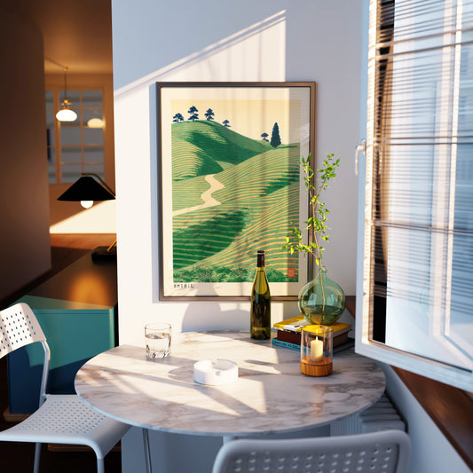 Tea Field Hills Print