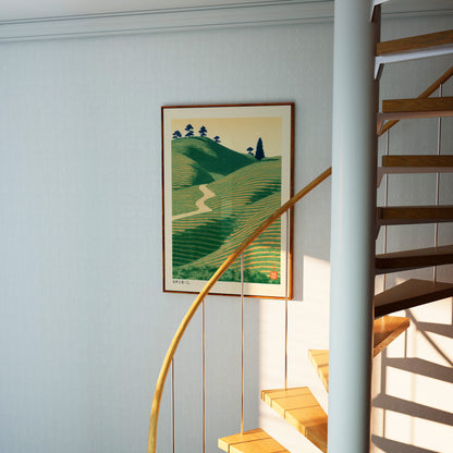 Tea Field Hills Print