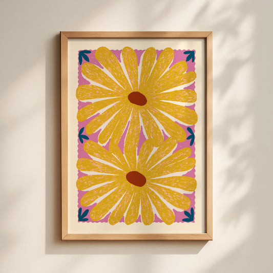 Yellow Daisy Print