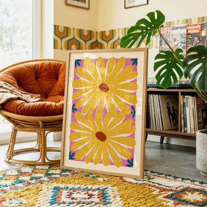 Yellow Daisy Print