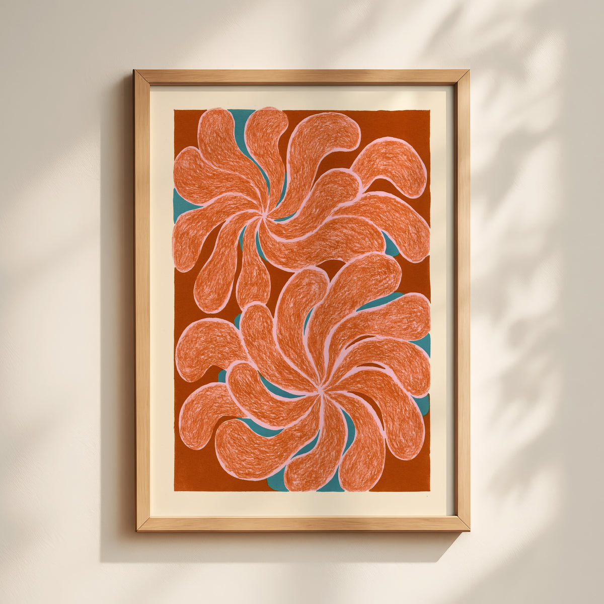 Abstract Floral Swirl Print