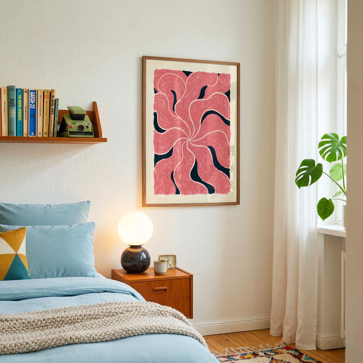 Pink Swirl Print