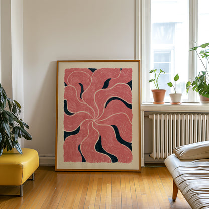 Pink Swirl Print