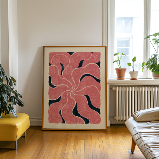 Pink Swirl Print