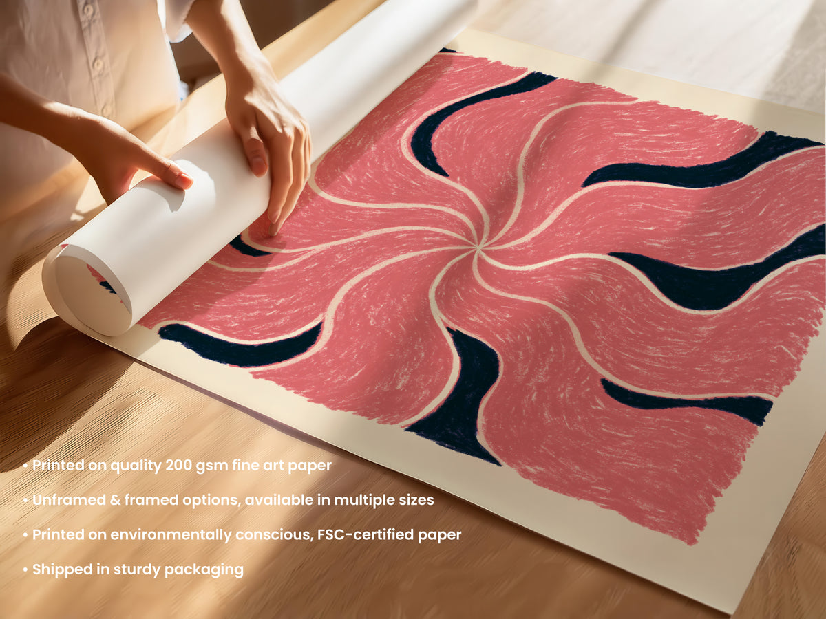 Pink Swirl Print
