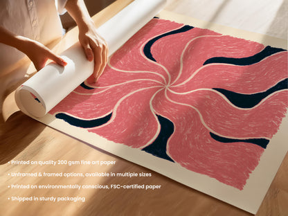 Pink Swirl Print